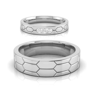 Platinum Diamond Couple Love Bands JL PT CB-3