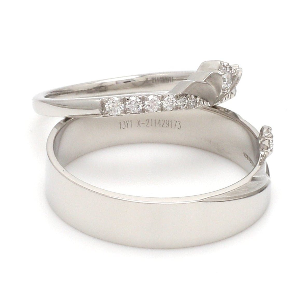 Platinum Diamond Couple Ring JL PT 1364