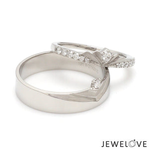 Platinum Diamond Couple Ring JL PT 1364