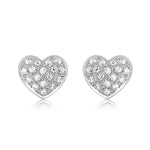 Load image into Gallery viewer, Platinum &amp; Diamond Heart Earrings JL PT E 168
