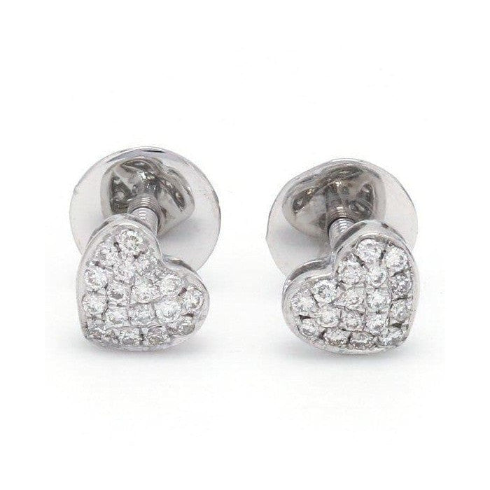 Platinum & Diamond Heart Earrings JL PT E 168