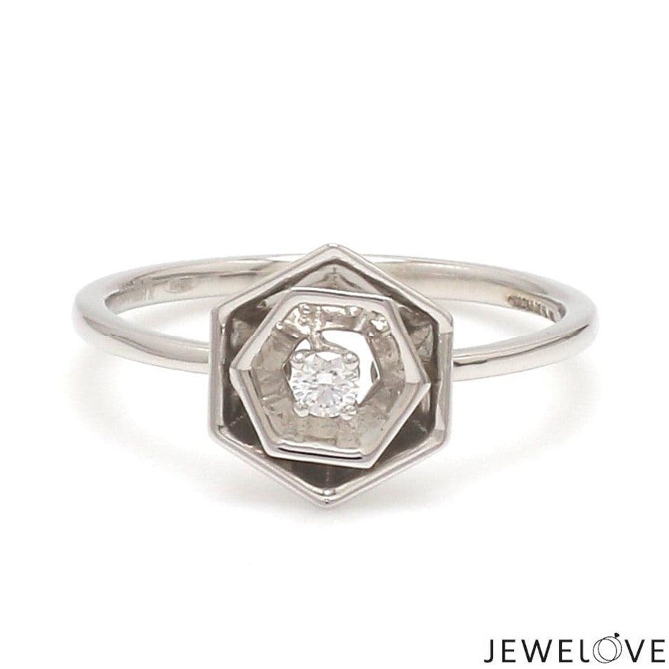 Platinum Diamond Ring for Women JL PT 1357