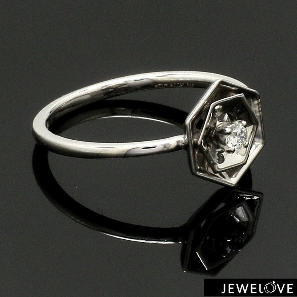 Platinum Diamond Ring for Women JL PT 1357