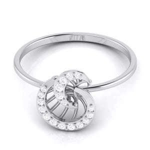 Platinum Diamond Ring for Women JL PT LR 07