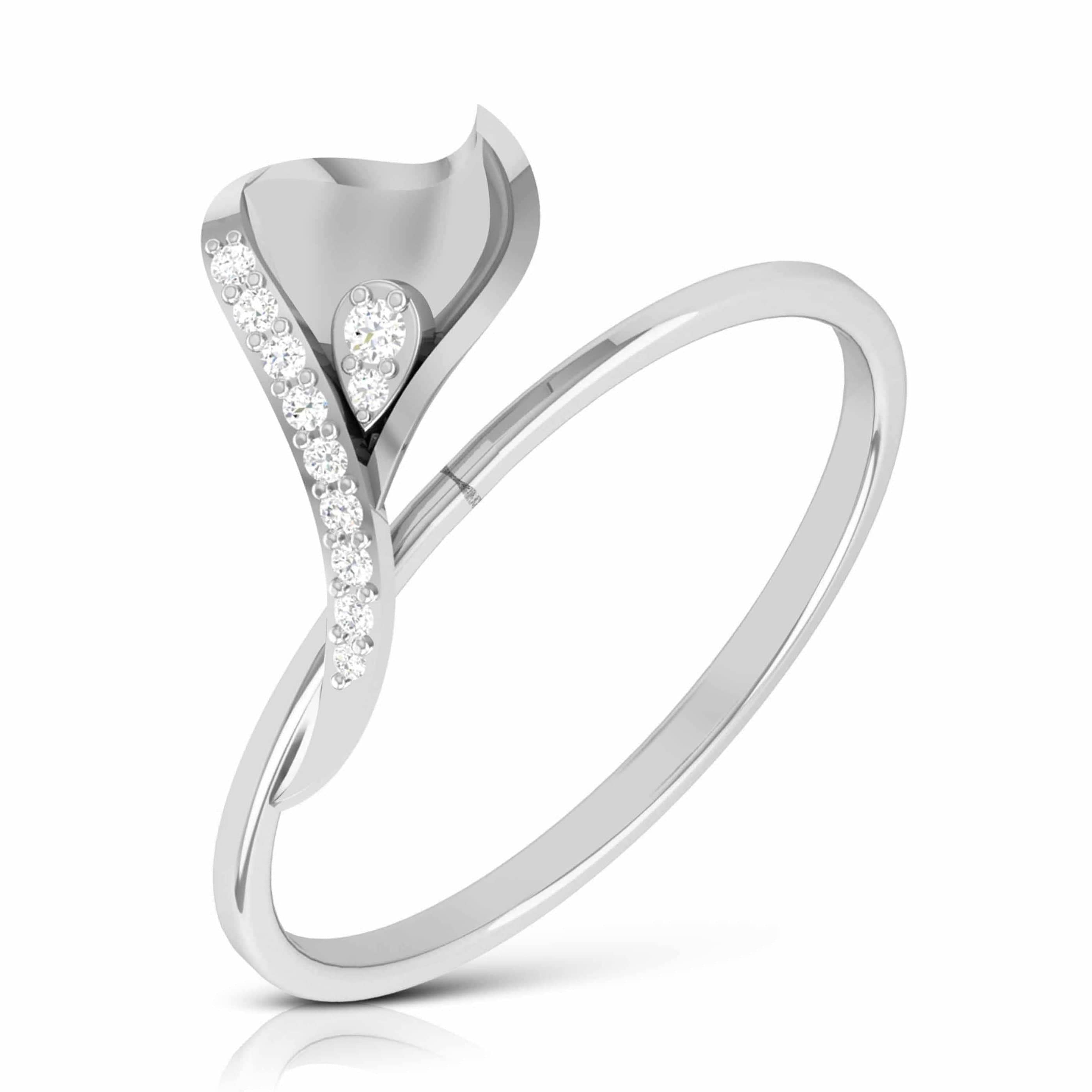 Platinum Diamond Ring for Women JL PT LR 11