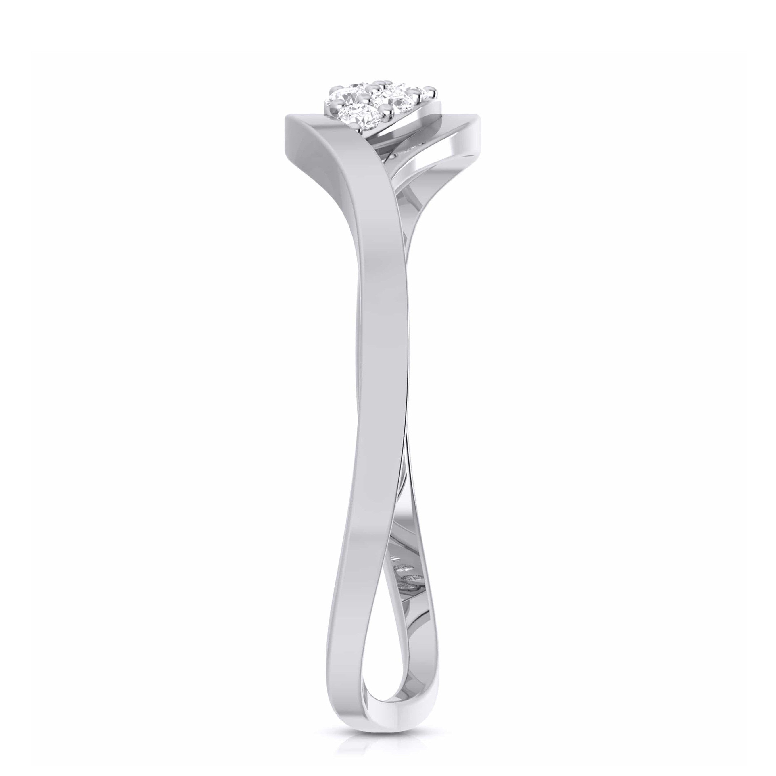 Platinum Diamond Ring for Women JL PT LR-57