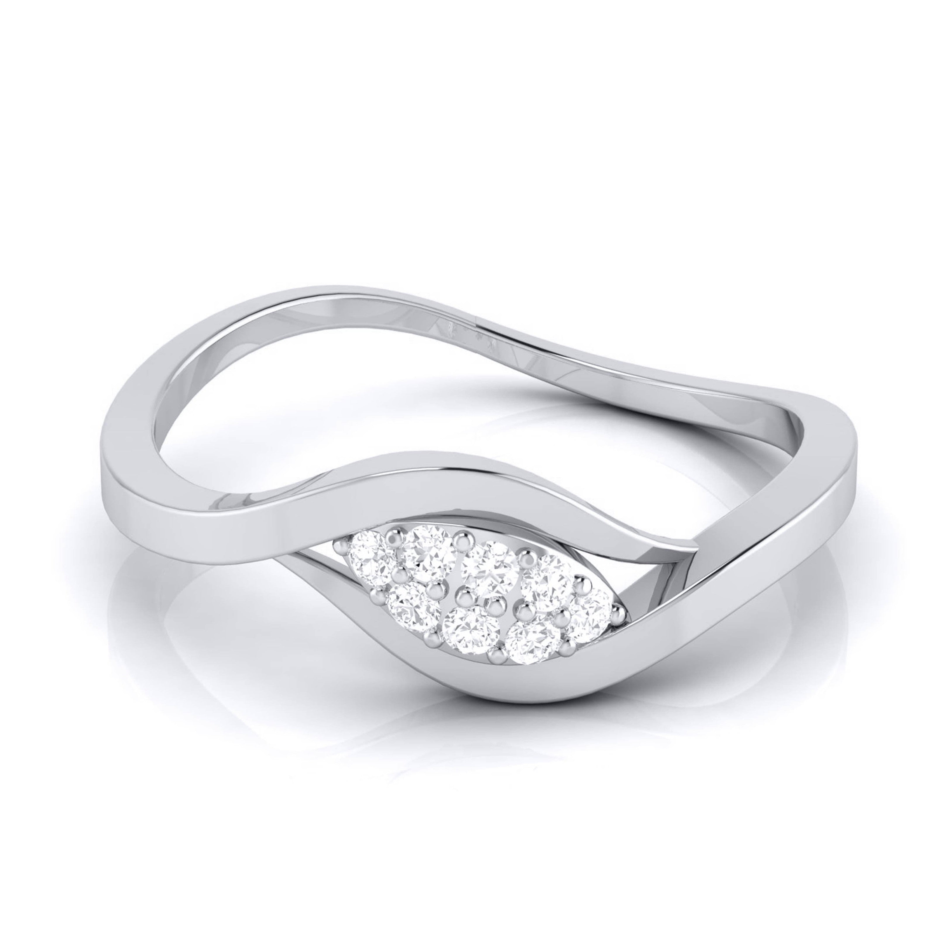 Platinum Diamond Ring for Women JL PT LR-57