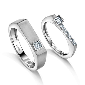 Platinum Diamonds Couple Ring JL PT 1052