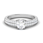 Load image into Gallery viewer, Platinum Double Shank Diamond Solitaire Ring JL PT 7002
