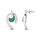 Load image into Gallery viewer, Platinum Emerald Earrings for Women JL PT E NL8636E   Jewelove.US
