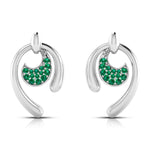 Load image into Gallery viewer, Platinum Emerald Earrings for Women JL PT E NL8636E   Jewelove.US
