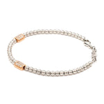 Load image into Gallery viewer, Platinum Evara Balls Bracelet with Rose Gold Fusion for Women JL PTB 760
