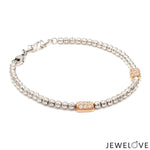 Load image into Gallery viewer, Platinum Evara Balls Bracelet with Rose Gold Fusion for Women JL PTB 760
