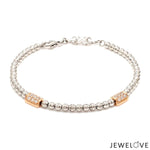 Load image into Gallery viewer, Platinum Evara Balls Bracelet with Rose Gold Fusion for Women JL PTB 760
