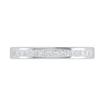 Load image into Gallery viewer, Platinum Half Eternity Princess cut Diamonds Ring for Women JL PT WB PR 135
