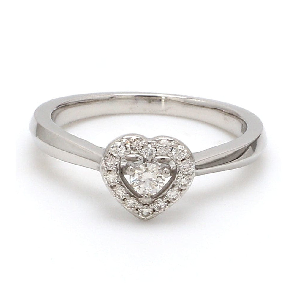 Platinum Diamond Heart Ring JL PT 662