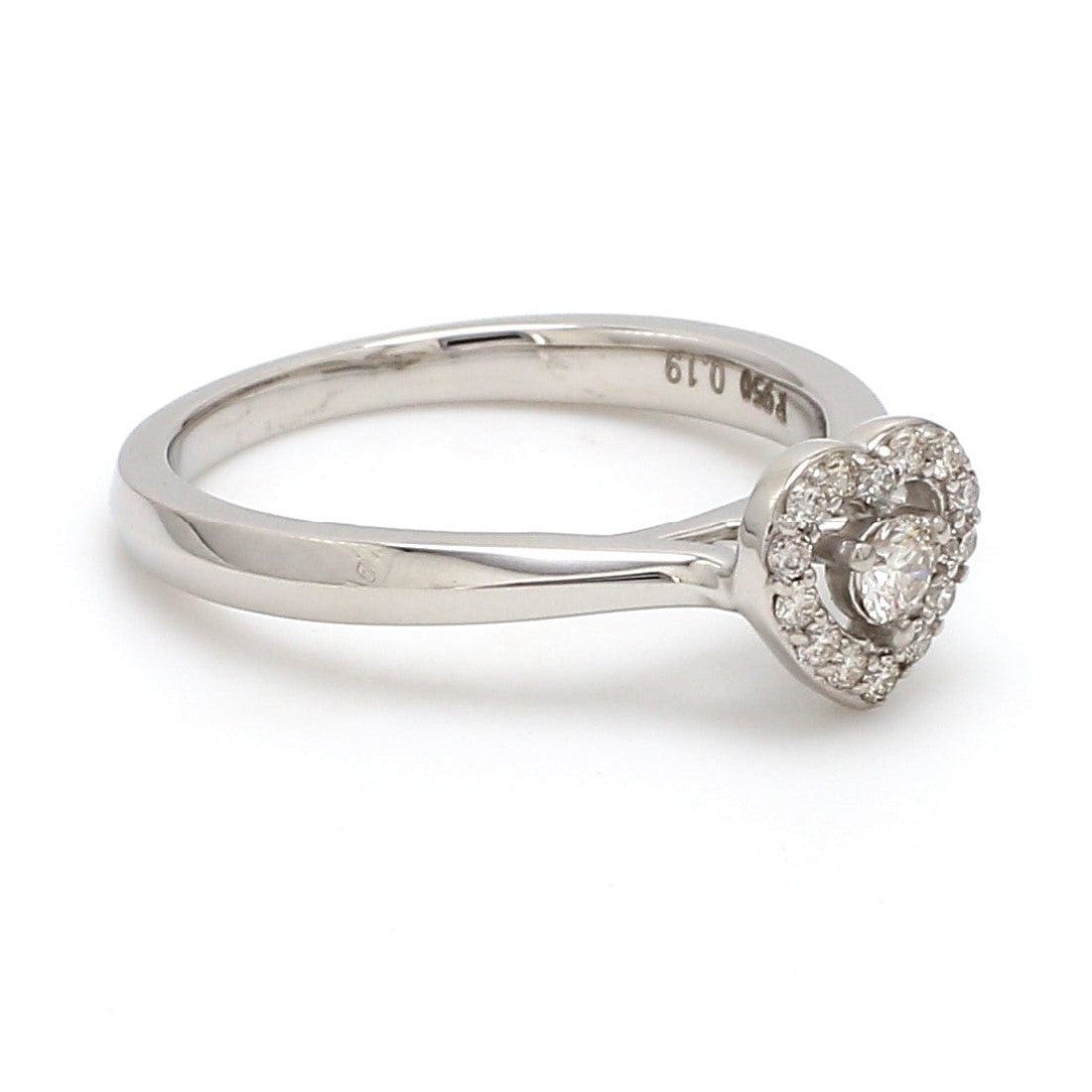 Platinum Diamond Heart Ring JL PT 662