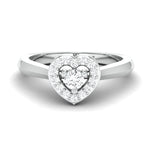 Load image into Gallery viewer, Platinum Diamond Heart Ring JL PT 662
