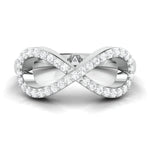 Load image into Gallery viewer, Platinum Infinity Ring with Diamonds for Women JL PT 968
