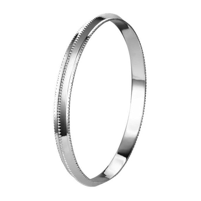 Platinum Kada with a raised Center with Unique Texture for Men JL PTB 765