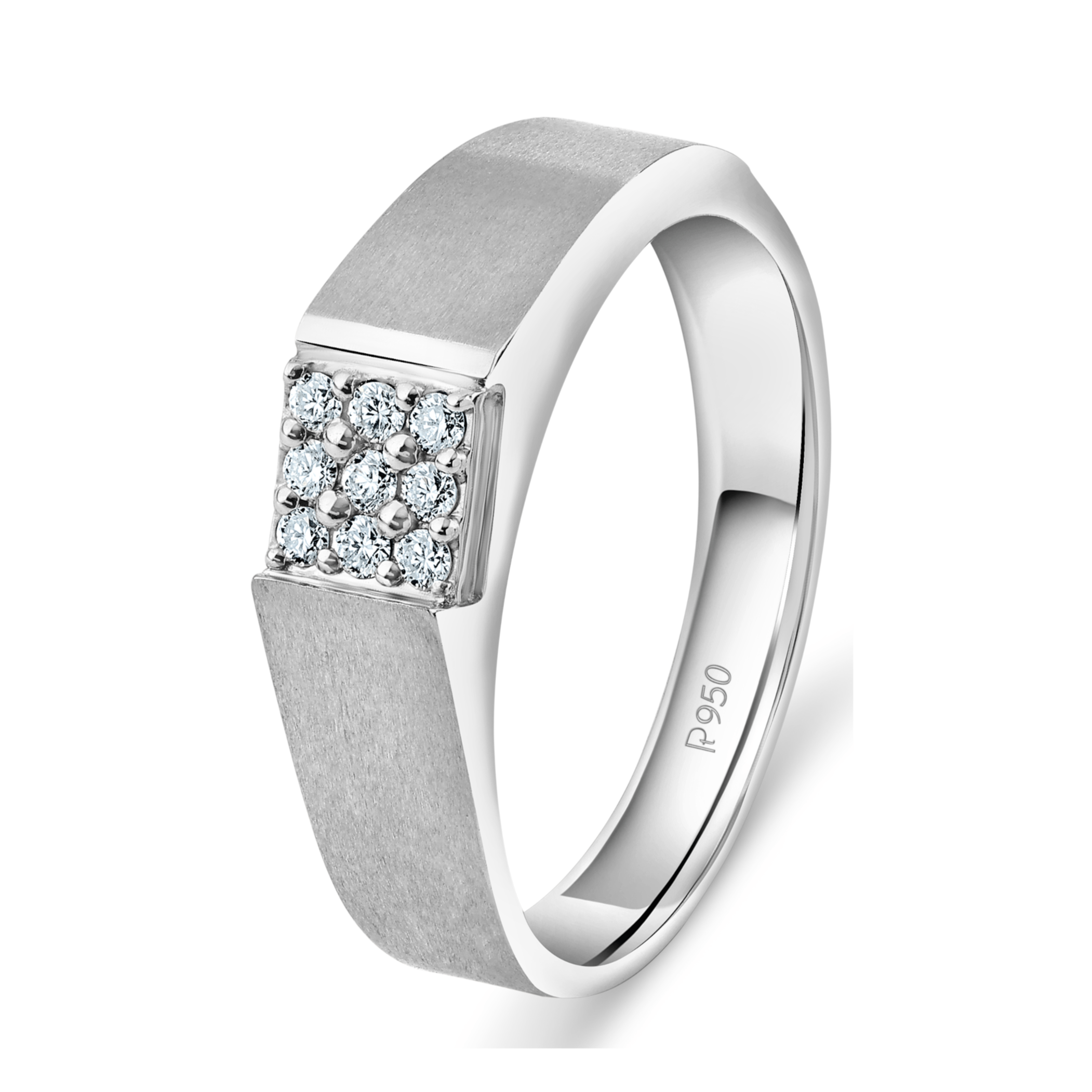 Platinum Love Bands Diamond Rings for Couple JL PT 1259