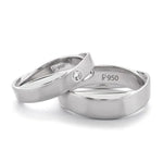 Load image into Gallery viewer, Platinum Love Bands with a Twist JL PT 111
