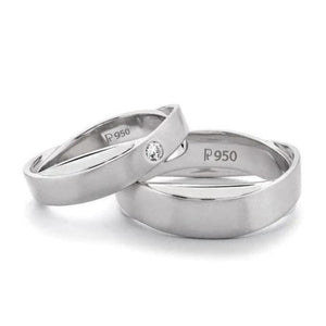 Platinum Love Bands with a Twist JL PT 111