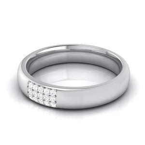 Platinum Love Bands with Diamond JL PT R-8016