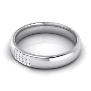 Platinum Love Bands with Diamond JL PT R-8016