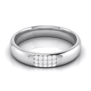 Platinum Love Bands with Diamond JL PT R-8016