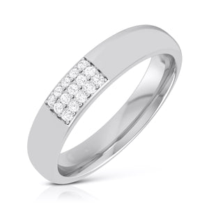 Platinum Love Bands with Diamond JL PT R-8016