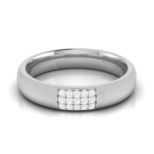 Platinum Love Bands with Diamond JL PT R-8016