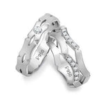 Load image into Gallery viewer, Platinum Love Bands with Filigree JL PT 240
