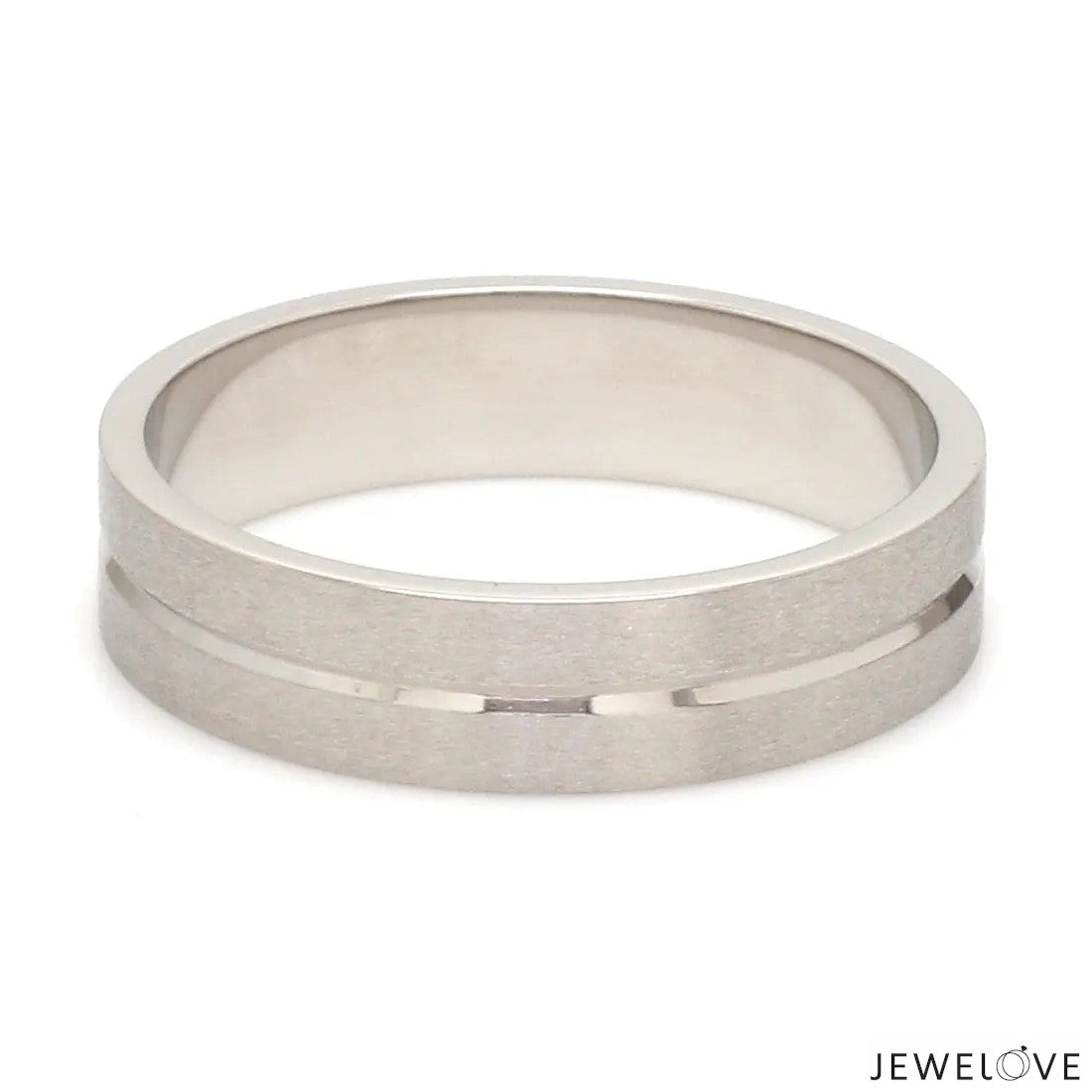 Platinum Love Bands with Princess cut Diamonds JL PT 241