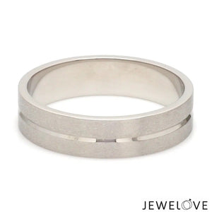 Platinum Love Bands with Princess cut Diamonds JL PT 241