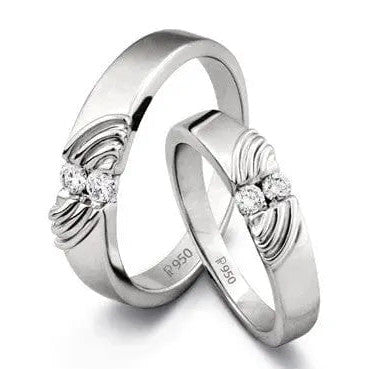 Platinum Love Bands with Ribbons JL PT 219