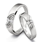 Load image into Gallery viewer, Platinum Love Bands with Ribbons JL PT 219
