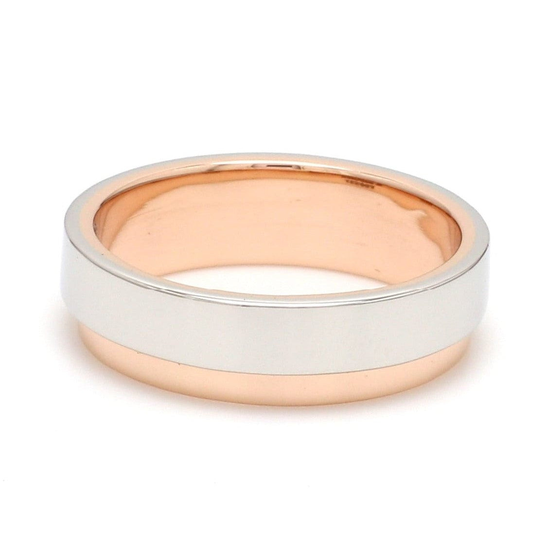 Platinum Love Bands with Rose Gold Step JL PT 925-A