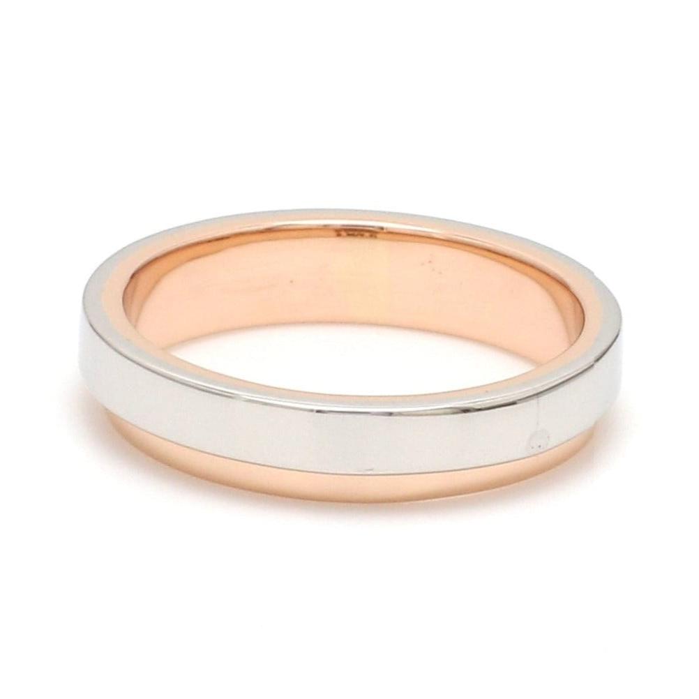 Platinum Love Bands with Rose Gold Step JL PT 925-A