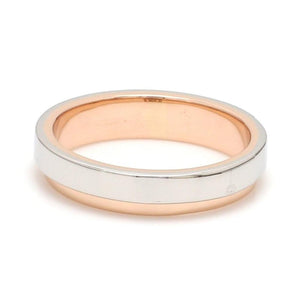 Platinum Love Bands with Rose Gold Step JL PT 925-A