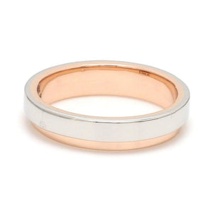 Platinum Love Bands with Rose Gold Step JL PT 925-A