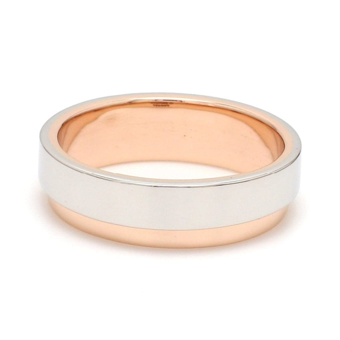 Platinum Love Bands with Rose Gold Step JL PT 925-A