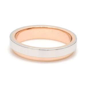 Platinum Love Bands with Rose Gold Step JL PT 925-A