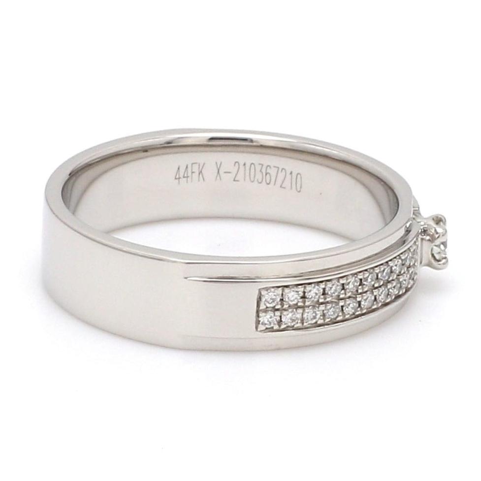 Platinum Love Bands with Sparkling Diamonds JL PT 622