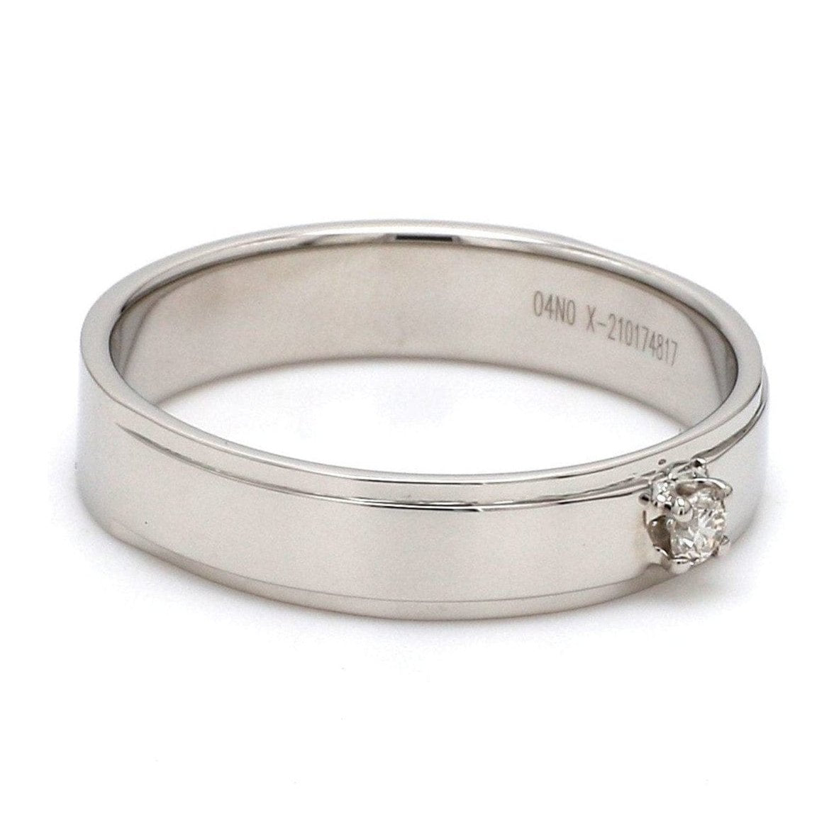 Platinum Love Bands with Sparkling Diamonds JL PT 622