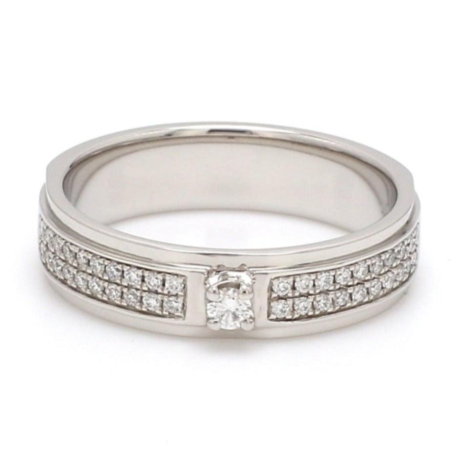 Platinum Love Bands with Sparkling Diamonds JL PT 622