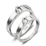 Load image into Gallery viewer, Platinum Love Bands with Tiny Diamonds SJ PTO 221
