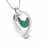 Load image into Gallery viewer, Platinum Pendant Set with Emerald for Women JL PT PE NL8636E   Jewelove.US
