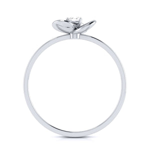 Platinum Ring for Women with Single Diamond JL PT LR 84