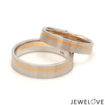 Load image into Gallery viewer, Platinum Ring with a Rose Gold Streak JL PT 1003
